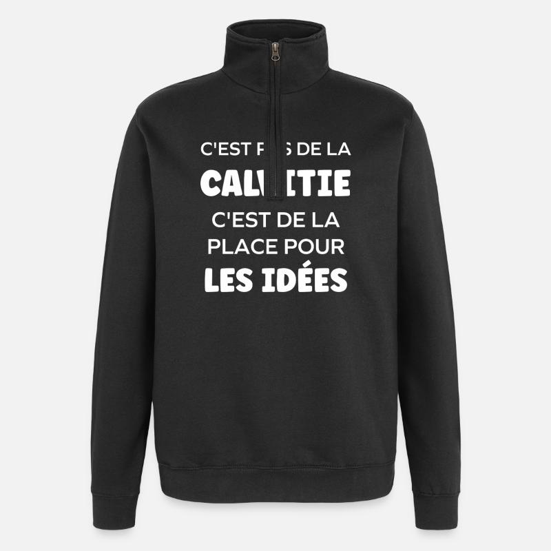 Baldness: room for ideas - Quarter-Zip Sweatshirt - black
