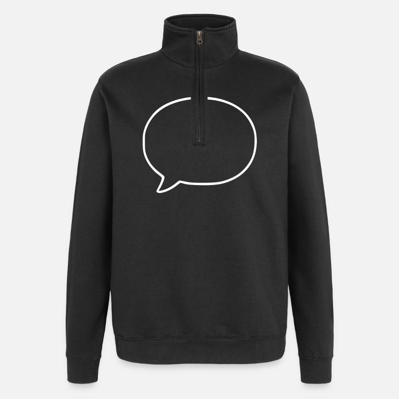 Sprechblase Comic selbst gestalten personalisieren - Quarter-Zip-Sweatshirt - Schwarz