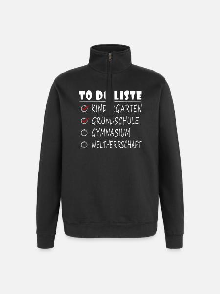 Einschulung Gymnasium 5. Klasse Gymnasiast - Quarter-Zip-Sweatshirt - Schwarz