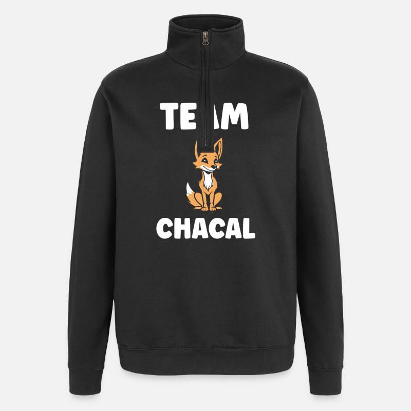 chacal - Sweat à zip 1/4 - noir