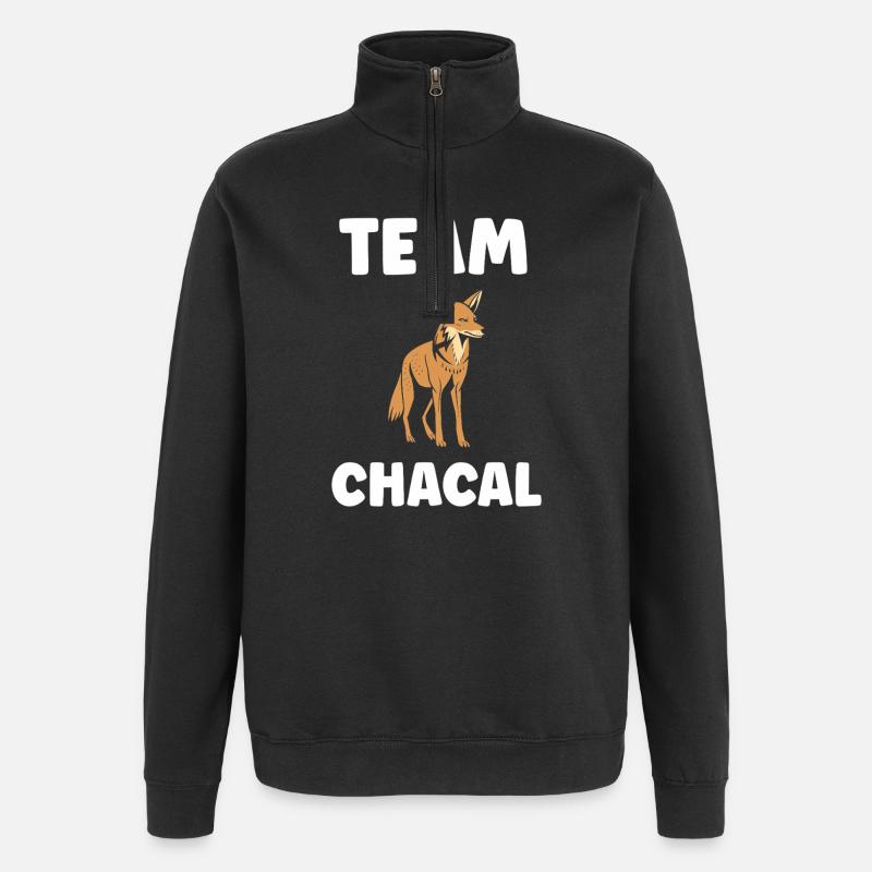 chacal - Sweat à zip 1/4 - noir
