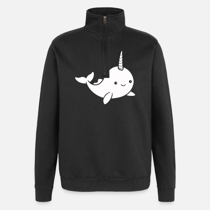 narval - Sweat à zip 1/4 - noir