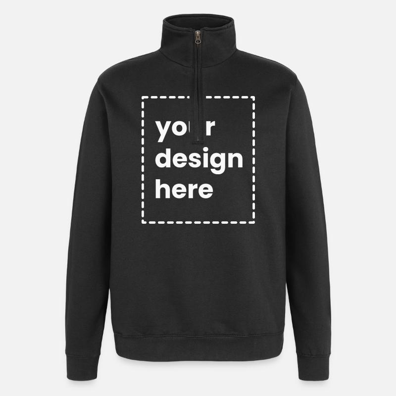 Ihr Design hier - Quarter-Zip-Sweatshirt - Schwarz