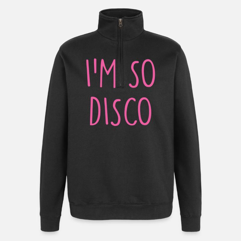 Disco - Quarter-Zip-Sweatshirt - Schwarz