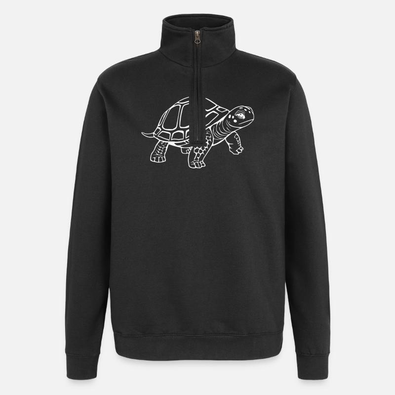 Tortue Tortues - Sweat à zip 1/4 - noir