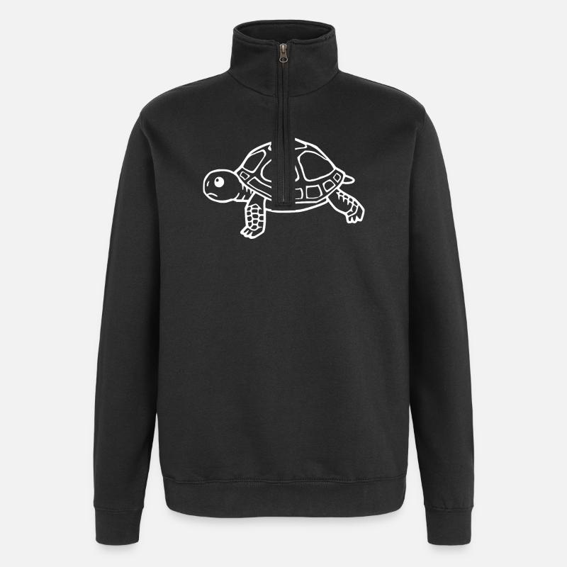 Turtle Turtles - Quarter-Zip Sweatshirt - black