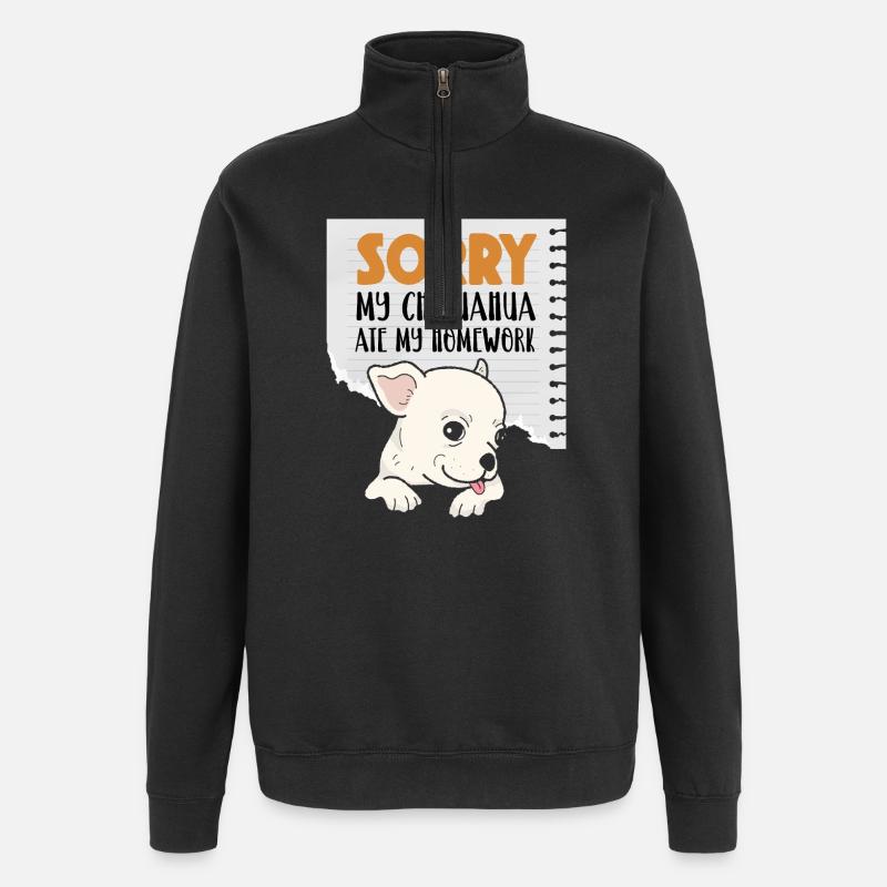 Chihuahua Chihuahueño Désolé Mon - Sweat à zip 1/4 - noir