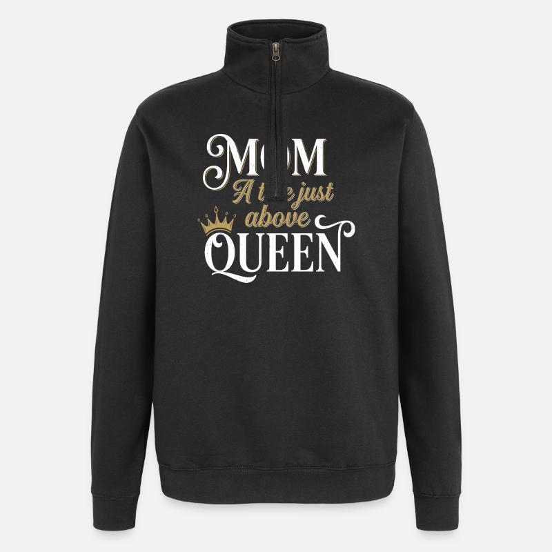 Mother Queen – Title Above - Quarter-Zip Sweatshirt - black