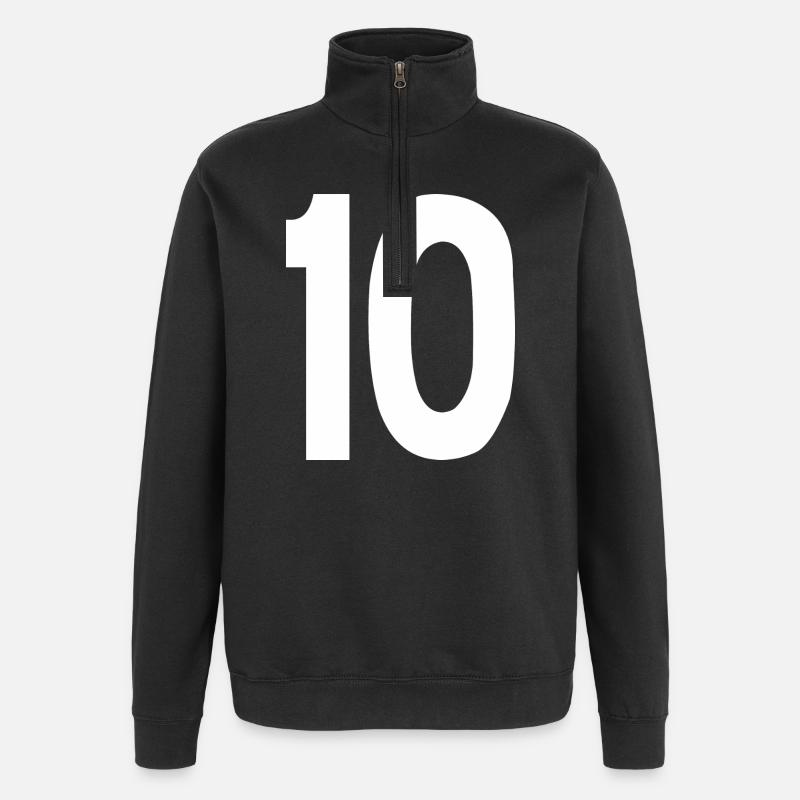 10 - Sweat à zip 1/4 - noir
