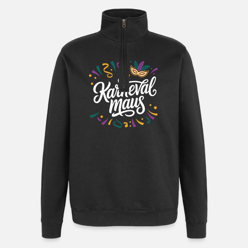 Souris de carnaval - Sweat à zip 1/4 - noir