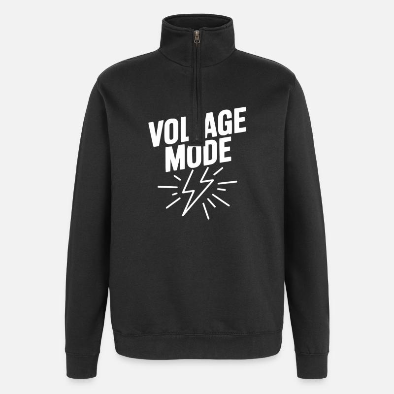 Spannungsmodus - Quarter-Zip-Sweatshirt - Schwarz