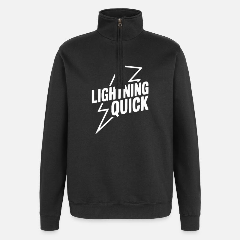 Blitzschnell - Quarter-Zip-Sweatshirt - Schwarz
