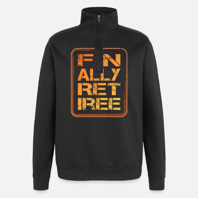 endlich Rentner retiree Rente Pension - Quarter-Zip-Sweatshirt - Schwarz