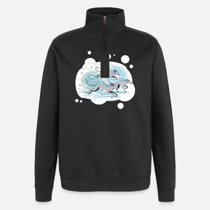 greyhounds - Quarter-Zip Sweatshirt - black