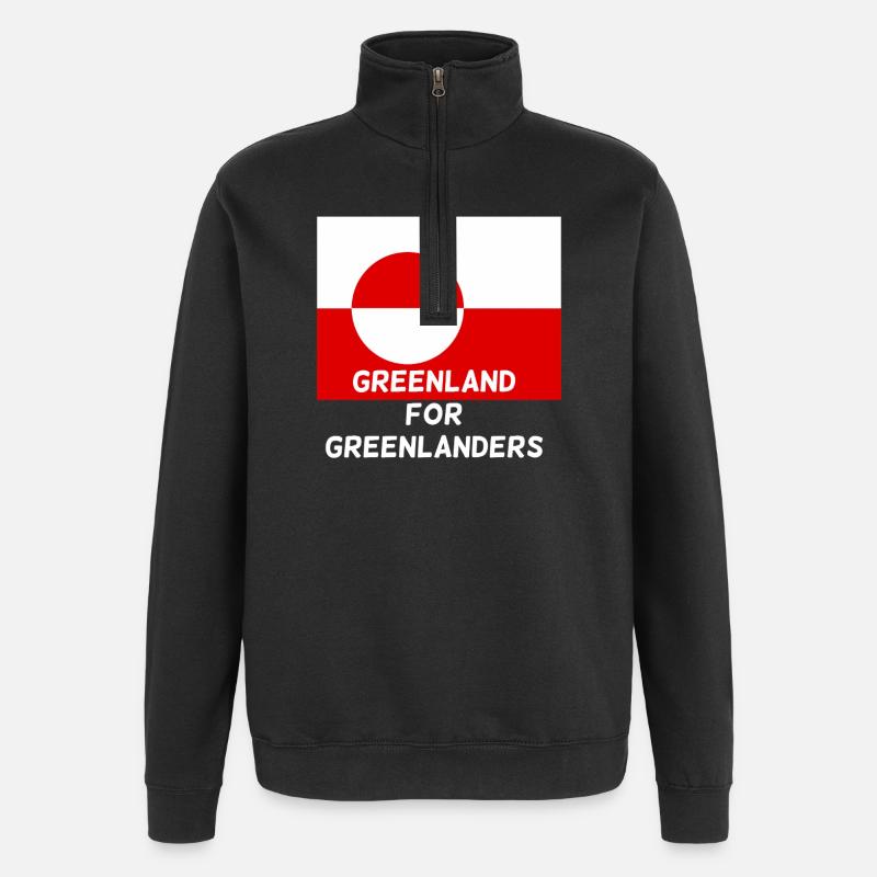 Greenland for Greenlanders - Quarter-Zip Sweatshirt - black