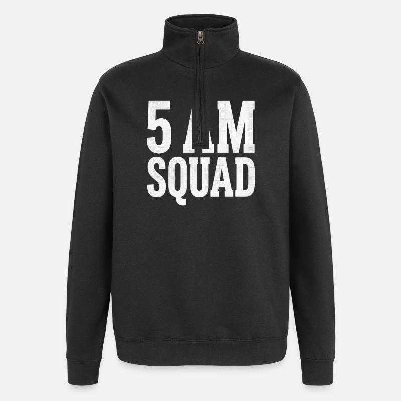 5AM SQUAD Morning Group - Quarter-Zip Sweatshirt - black
