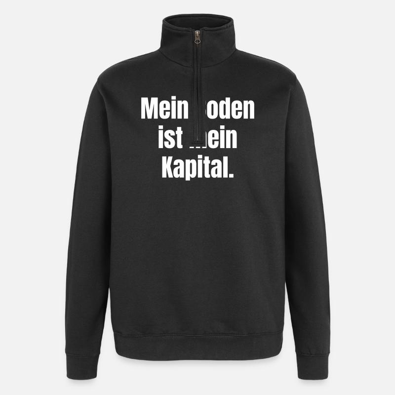 Mon sol est capital - Sweat à zip 1/4 - noir