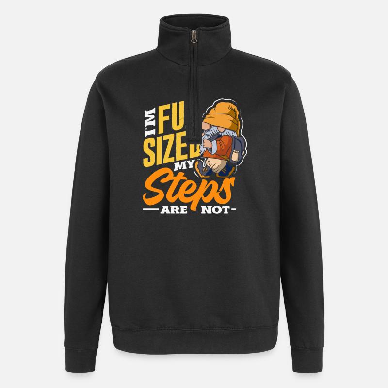 Attends-moi, j’ai de petites jambes - Sweat à zip 1/4 - noir