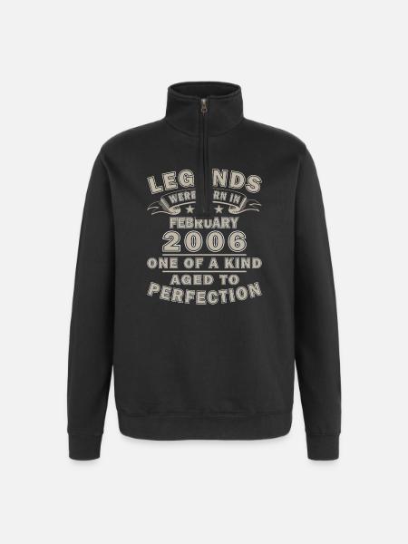 February 2006 Birthday Legend - Quarter-Zip Sweatshirt - black