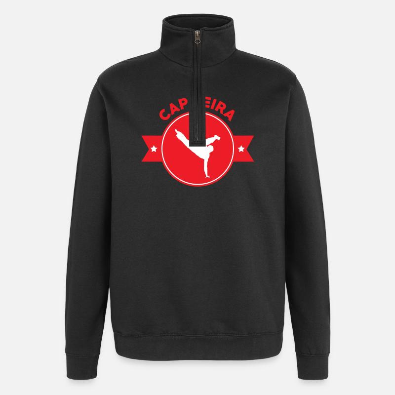 Capoeira - Combat - Danse - Sweat à zip 1/4 - noir