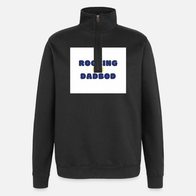 Rocking This Dad Bod - Quarter-Zip Sweatshirt - black