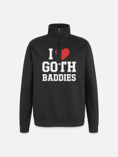 I Heart Goth Baddies - Quarter-Zip Sweatshirt - black