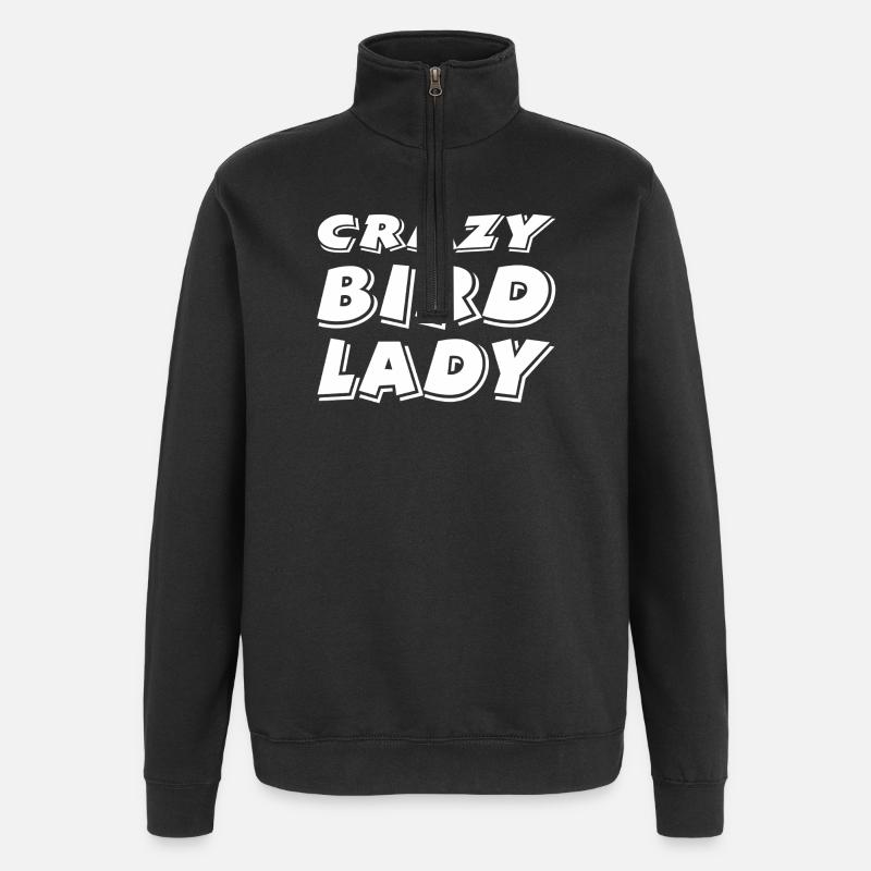 Oiseau - Sweat à zip 1/4 - noir