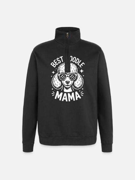 Poodle Sayings Dogs Funny Poodle Gift - Quarter-Zip Sweatshirt - black