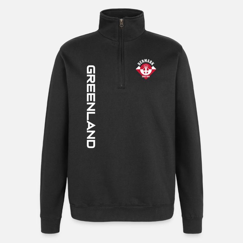GREENLAND DENMARK | SINCE 1814 - Quarter-Zip Sweatshirt - black