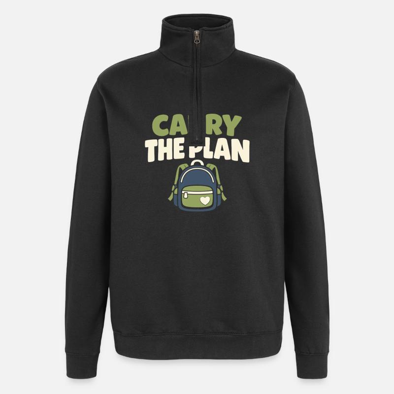 Family Provision Emergency Planner Prepper - Quarter-Zip Sweatshirt - black