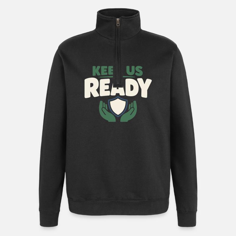 Familienvorsorge Notfallplaner Prepper - Quarter-Zip-Sweatshirt - Schwarz