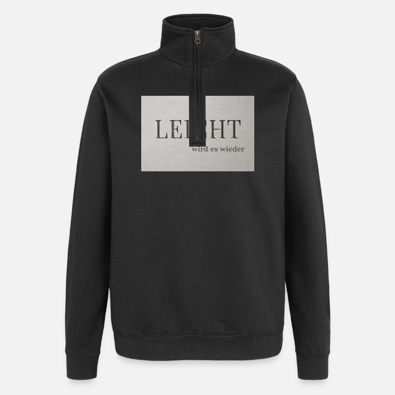 It will be EASY again - Quarter-Zip Sweatshirt - black