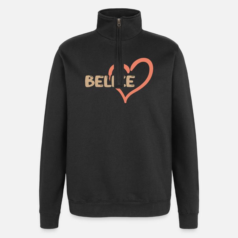 Belize sous le nom de Belize - Sweat à zip 1/4 - noir