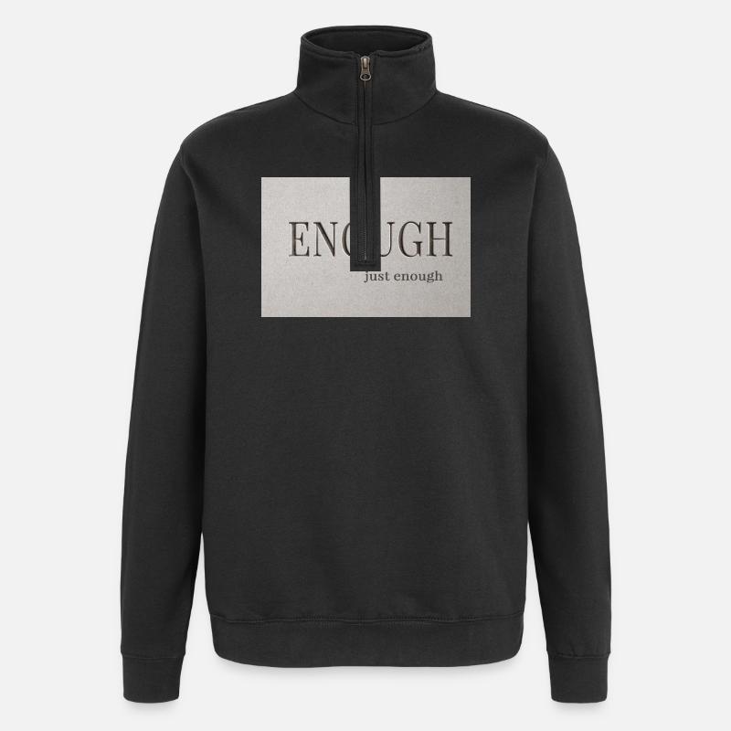 Enough – just enough - Quarter-Zip Sweatshirt - black
