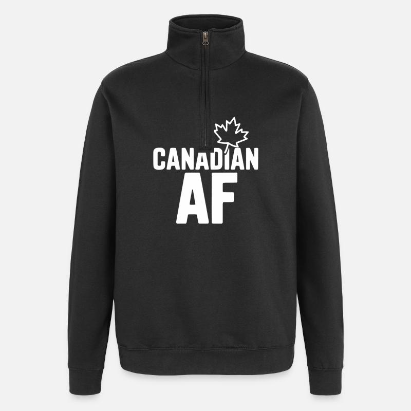 Kanadische Luftwaffe - Quarter-Zip-Sweatshirt - Schwarz