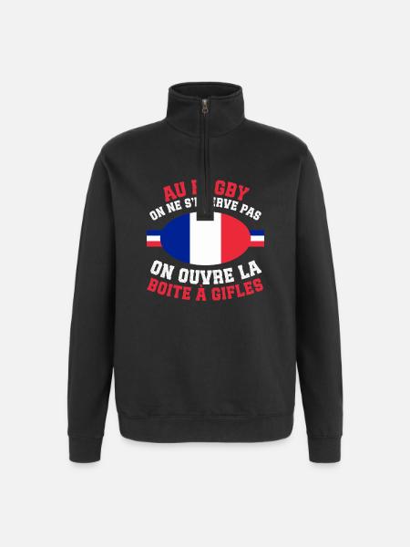 Rugby Boîte à Gifles - Sweat à zip 1/4 - noir