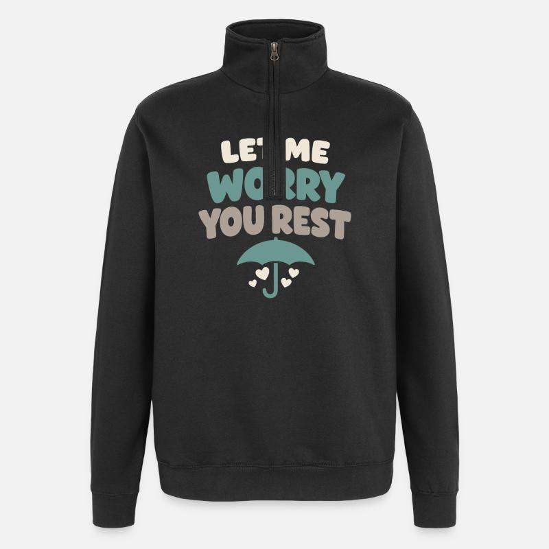Familienvorsorge Notfallplaner Prepper - Quarter-Zip-Sweatshirt - Schwarz