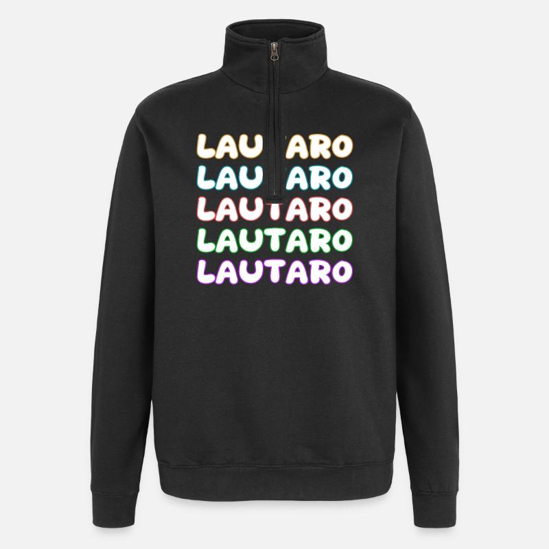 Lautaro - Sweat à zip 1/4 - noir