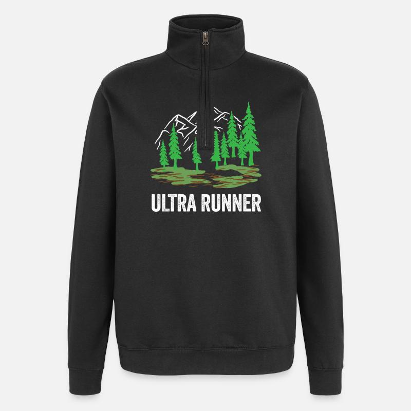 Ultra-Läufer - Quarter-Zip-Sweatshirt - Schwarz