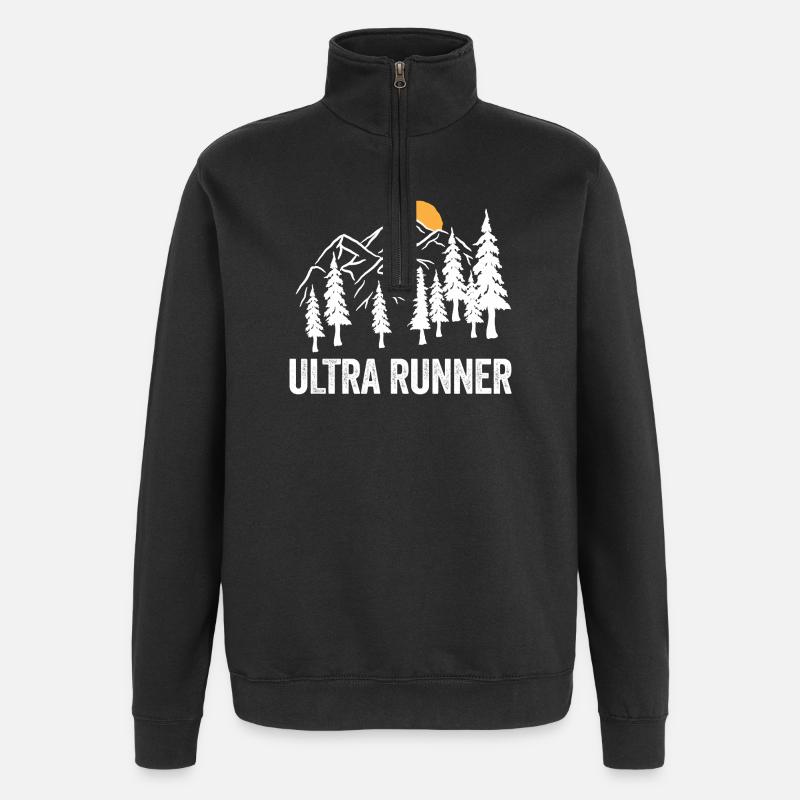 Ultra-Läufer - Quarter-Zip-Sweatshirt - Schwarz