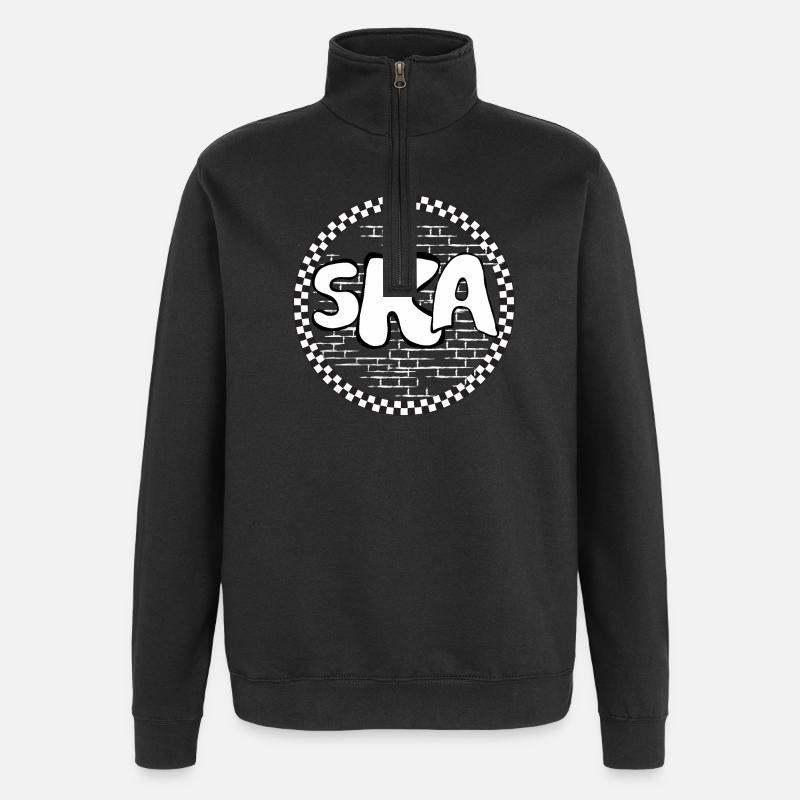 Je vais porter un t-shirt - Sweat à zip 1/4 - noir