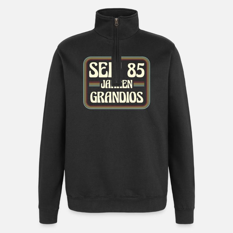 85 ans Anniversaire 85 - Sweat à zip 1/4 - noir