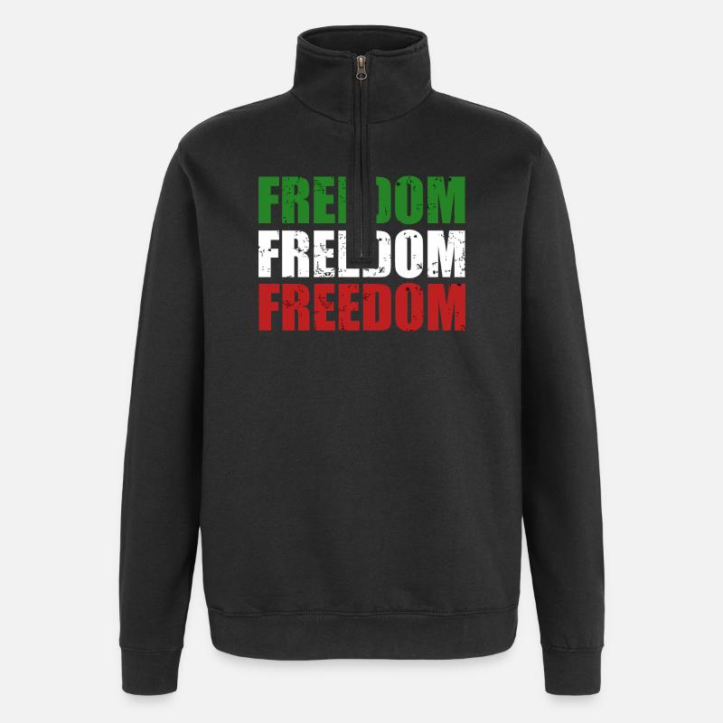 Liberté - Sweat à zip 1/4 - noir