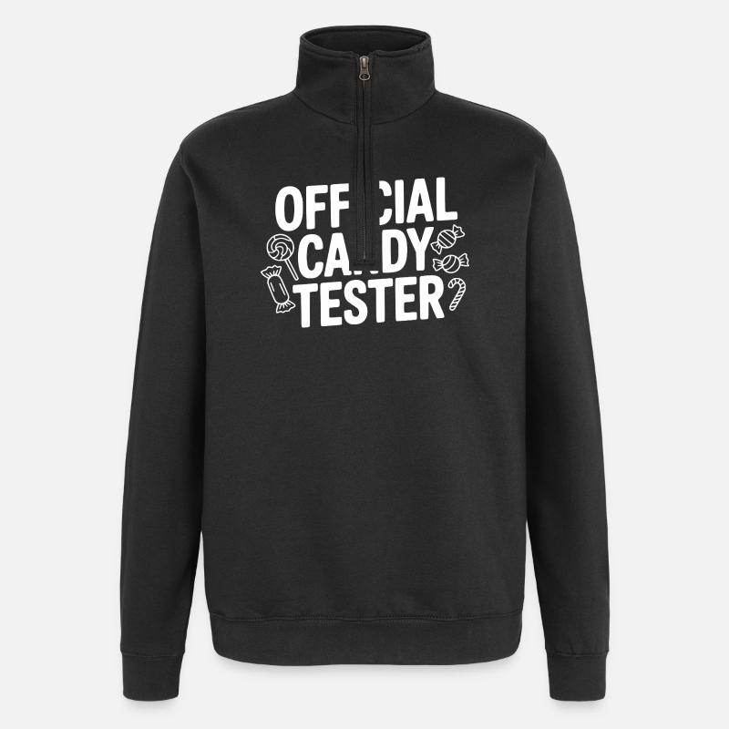Offizieller Süßigkeitentester - Quarter-Zip-Sweatshirt - Schwarz