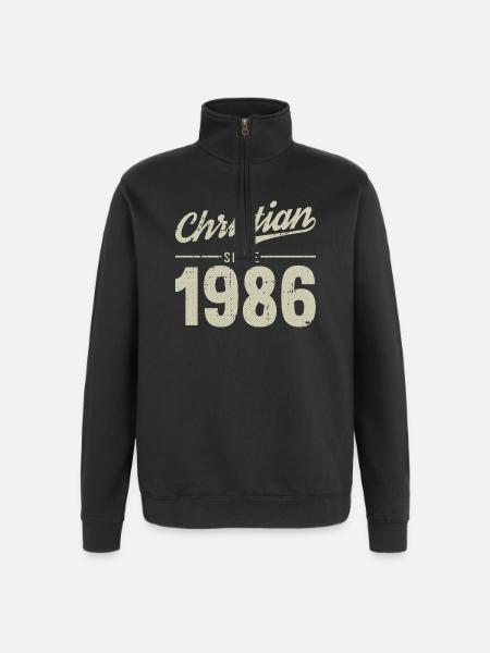 Christian style since 1986 - Quarter-Zip Sweatshirt - black