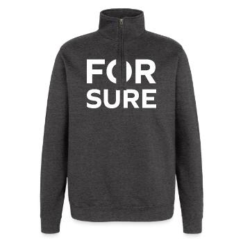 Sicher - Quarter-Zip-Sweatshirt - Anthrazit - Vorne - AI Model Female 172 light (172cm) & AI Model Male 178 dark (178cm)