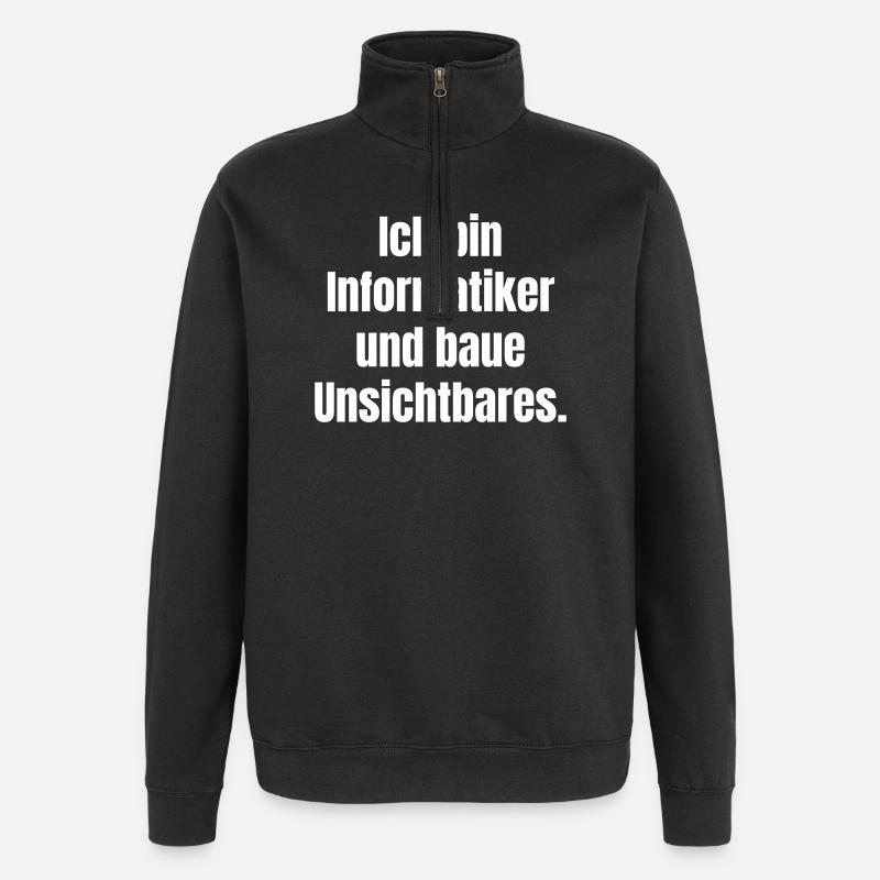 Informaticiens : Construire l’invisible - Sweat à zip 1/4 - noir