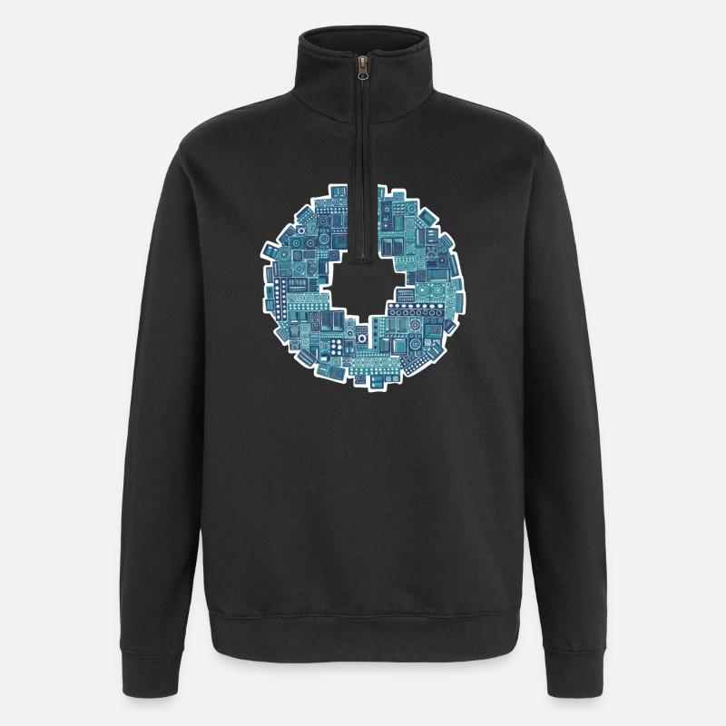 Soundsystem Reggae - Quarter-Zip-Sweatshirt - Schwarz