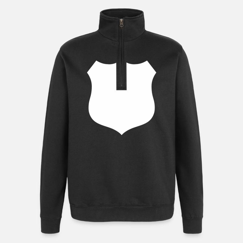 Bouclier - Sweat à zip 1/4 - noir