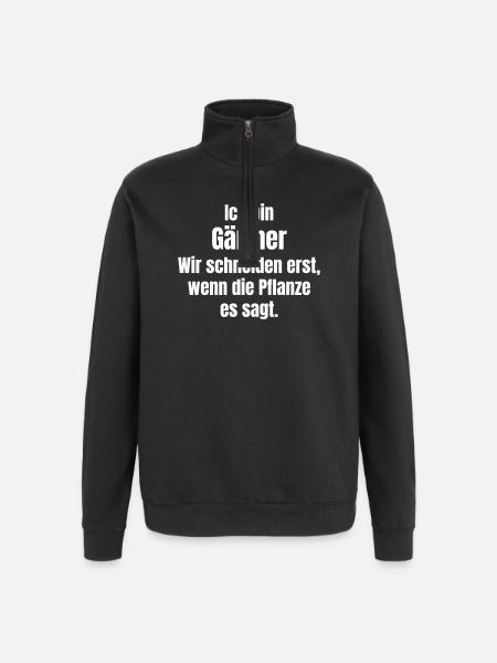 Gardener Saying Plant Decides - Quarter-Zip Sweatshirt - black